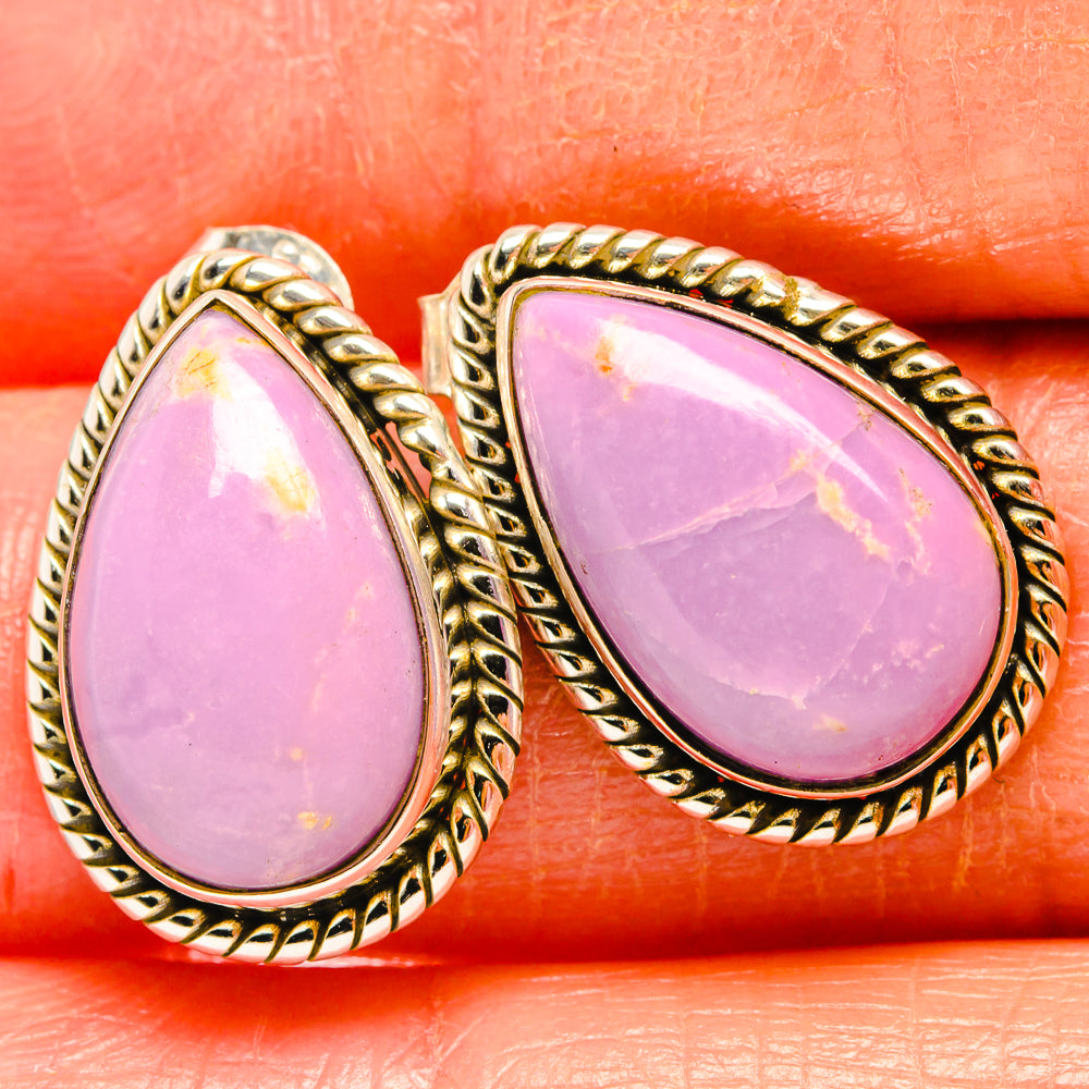 Phosphosiderite Earrings handcrafted by Anasilvercos - EARR426639