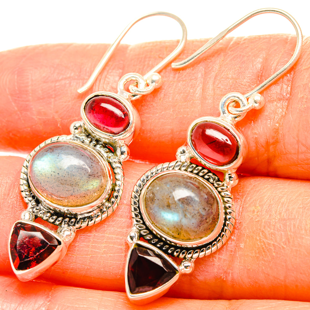 Labradorite Earrings handcrafted by Anasilvercos - EARR426650