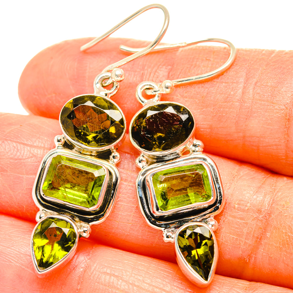 Peridot Earrings handcrafted by Anasilvercos - EARR426655