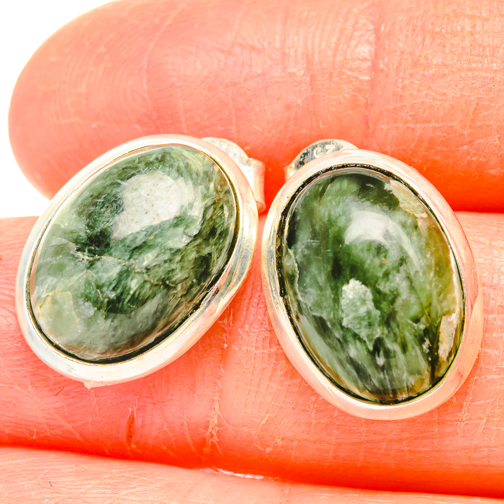 Seraphinite Earrings handcrafted by Anasilvercos - EARR426692
