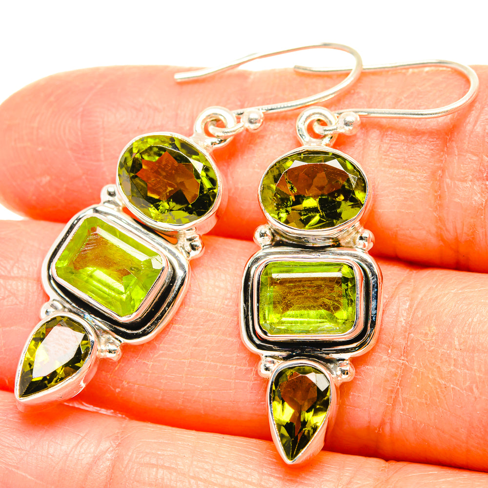 Peridot Earrings handcrafted by Anasilvercos - EARR426702