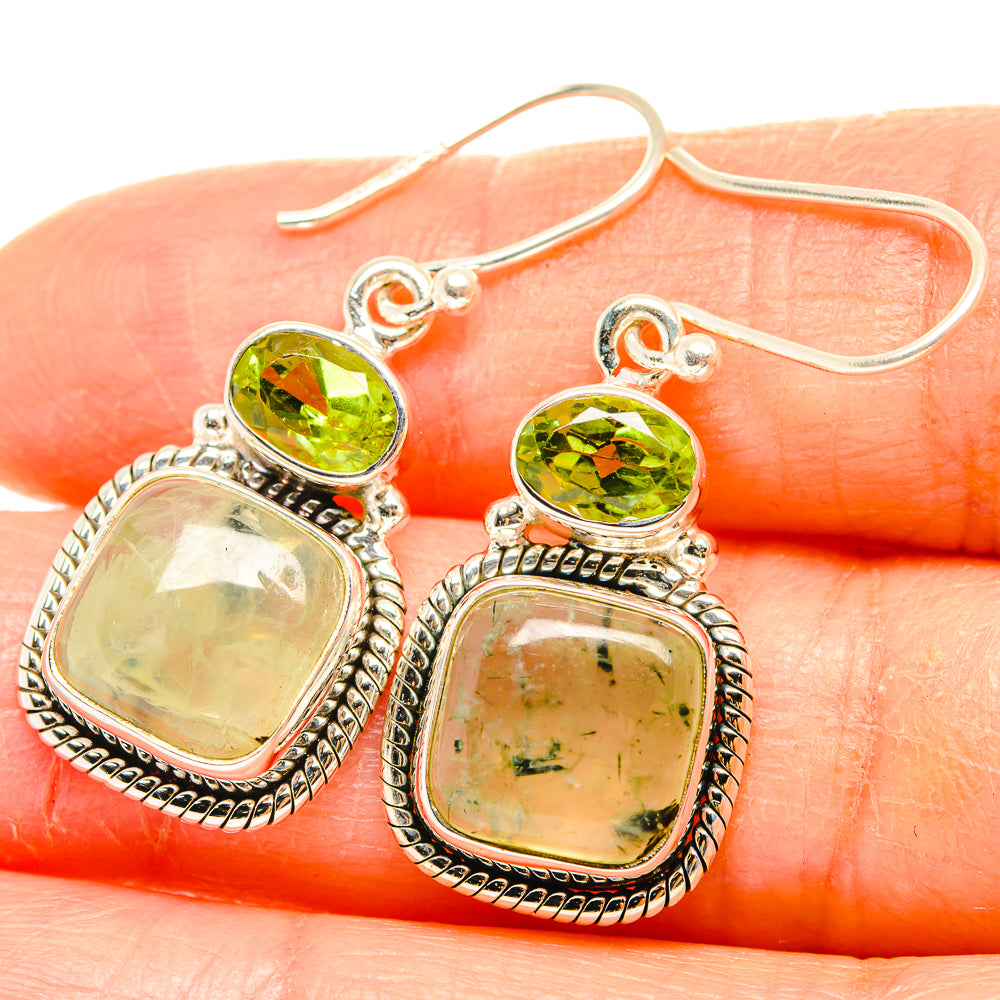 Prehnite Earrings handcrafted by Anasilvercos - EARR426715