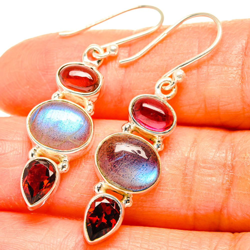 Labradorite Earrings handcrafted by Anasilvercos - EARR426745