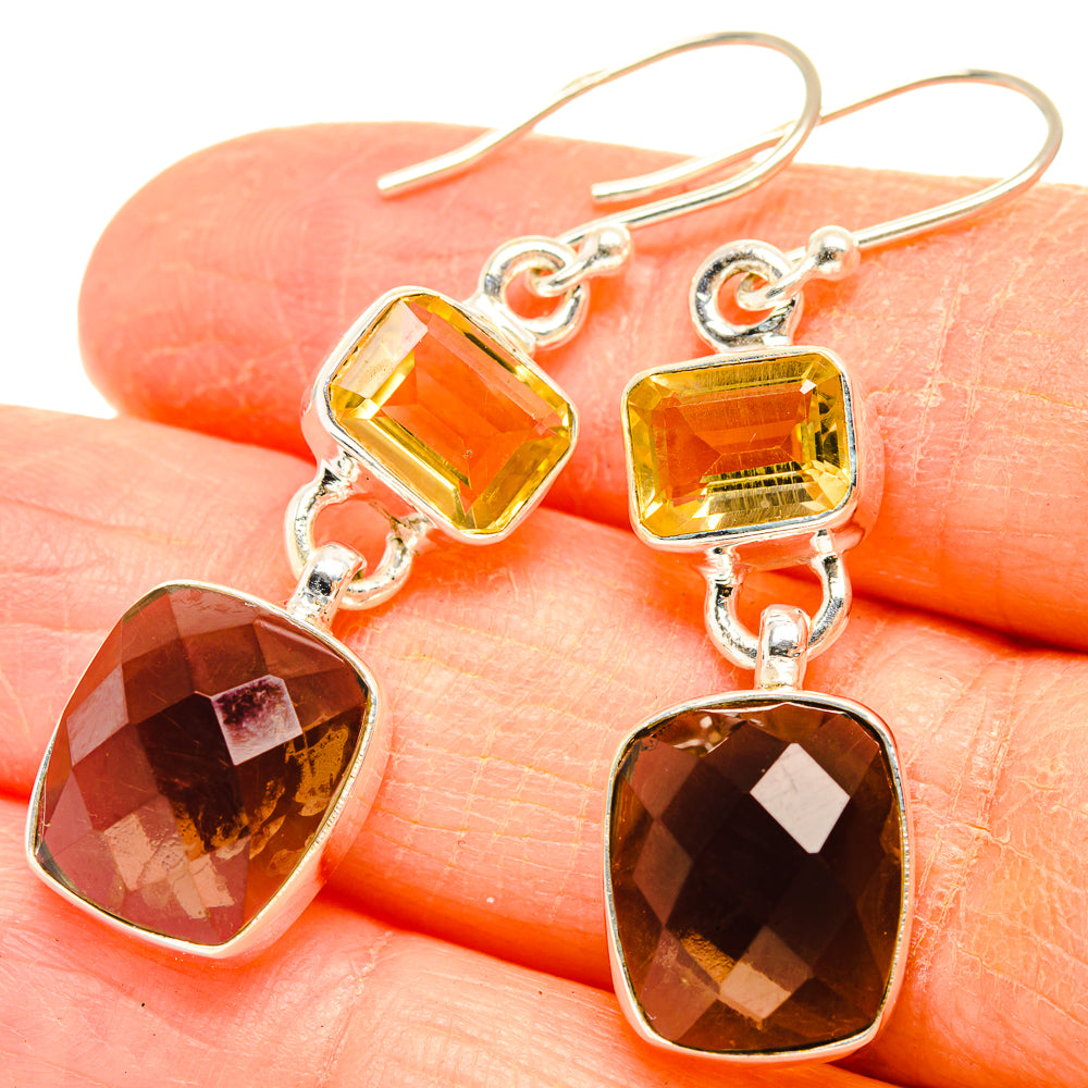 Smoky Quartz Earrings handcrafted by Anasilvercos - EARR426753