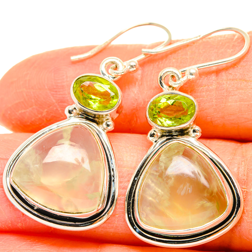 Prehnite Earrings handcrafted by Anasilvercos - EARR426773