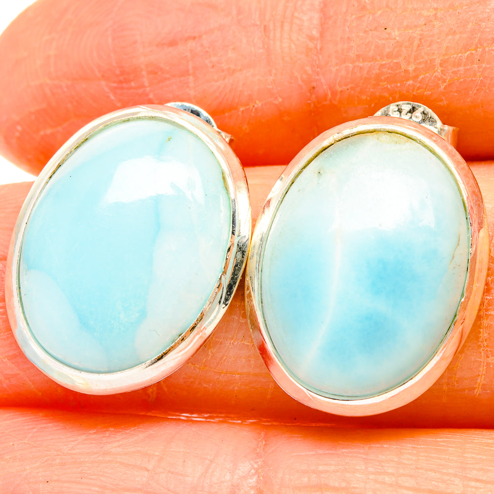 Larimar Earrings handcrafted by Anasilvercos - EARR426777
