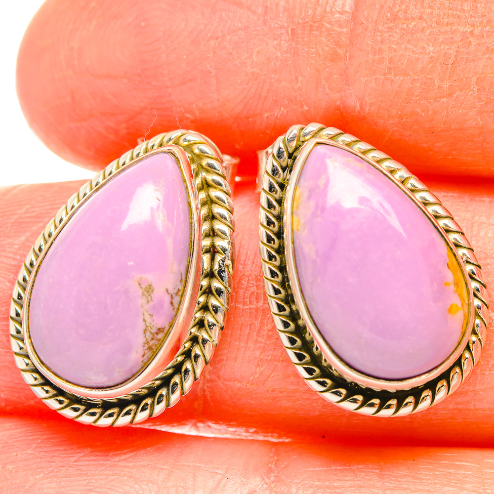 Phosphosiderite Earrings handcrafted by Anasilvercos - EARR426792