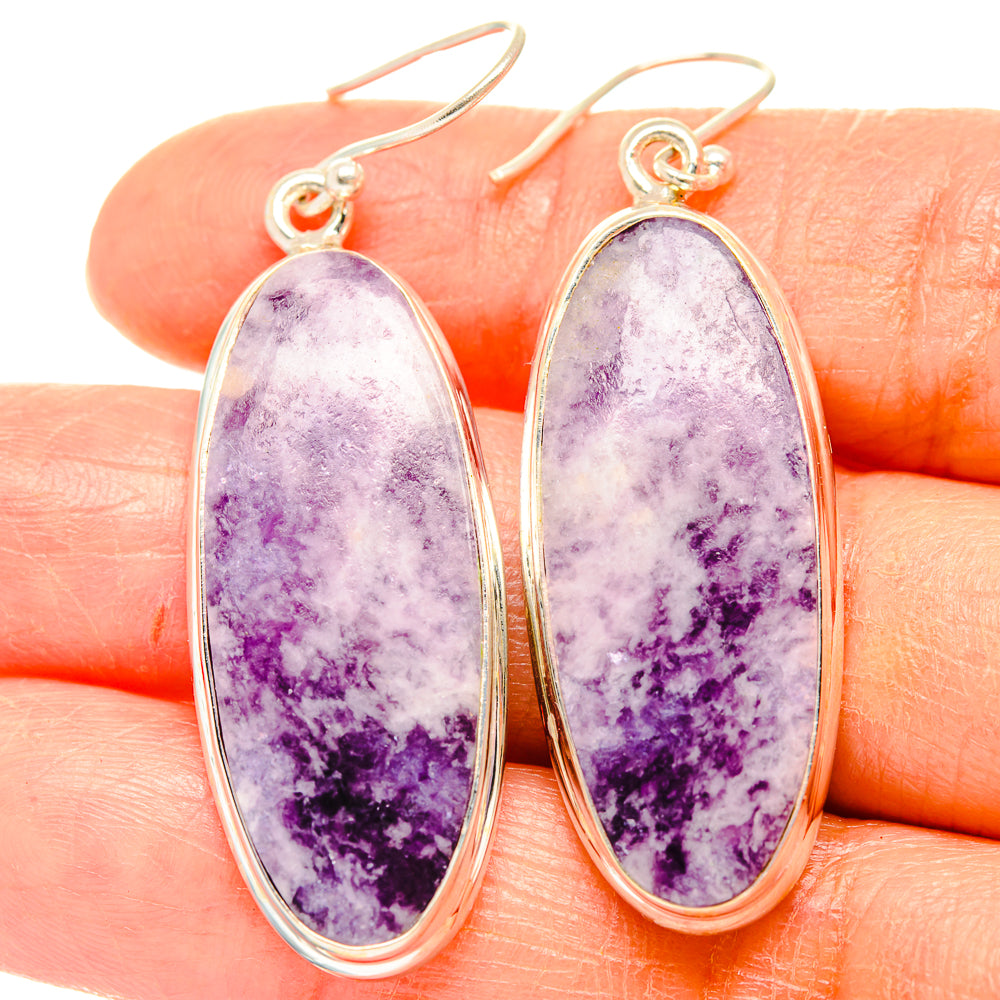 Lepidolite Earrings handcrafted by Anasilvercos - EARR426800