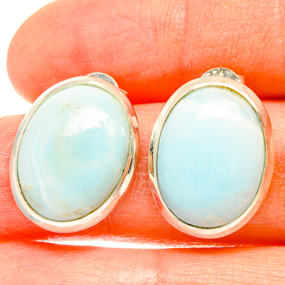 Larimar Earrings handcrafted by Anasilvercos - EARR426801