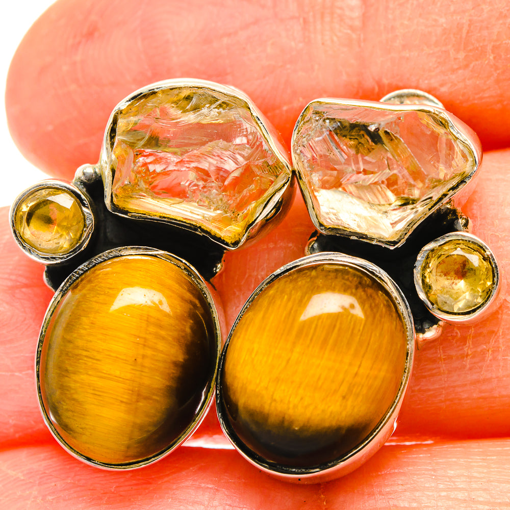 Tiger Eye Earrings handcrafted by Anasilvercos - EARR426811