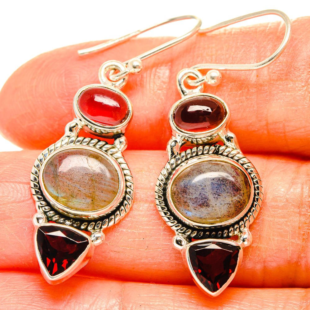 Labradorite Earrings handcrafted by Anasilvercos - EARR426826