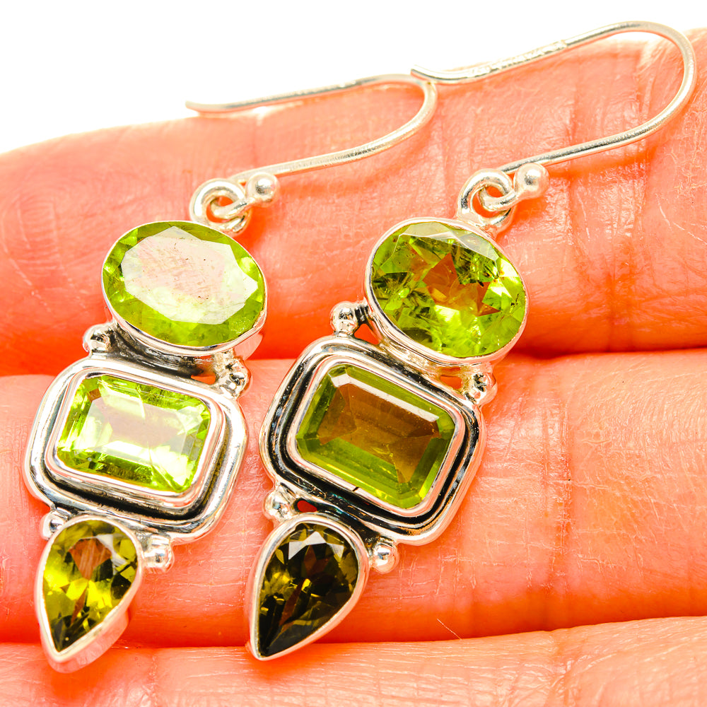 Peridot Earrings handcrafted by Anasilvercos - EARR426862