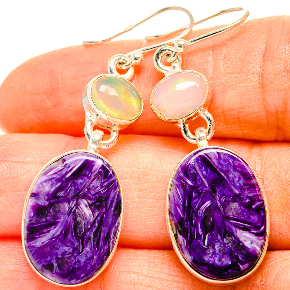Charoite Earrings handcrafted by Anasilvercos - EARR426885