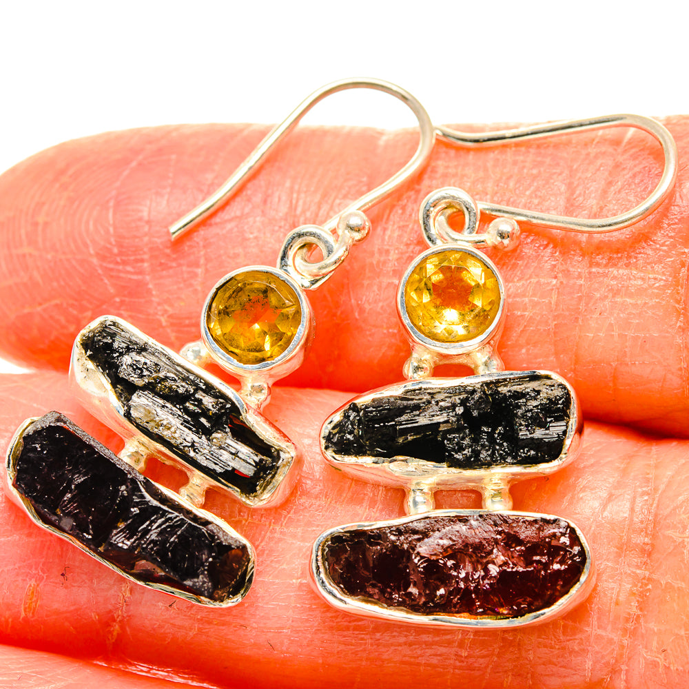 Garnet Earrings handcrafted by Anasilvercos - EARR426925
