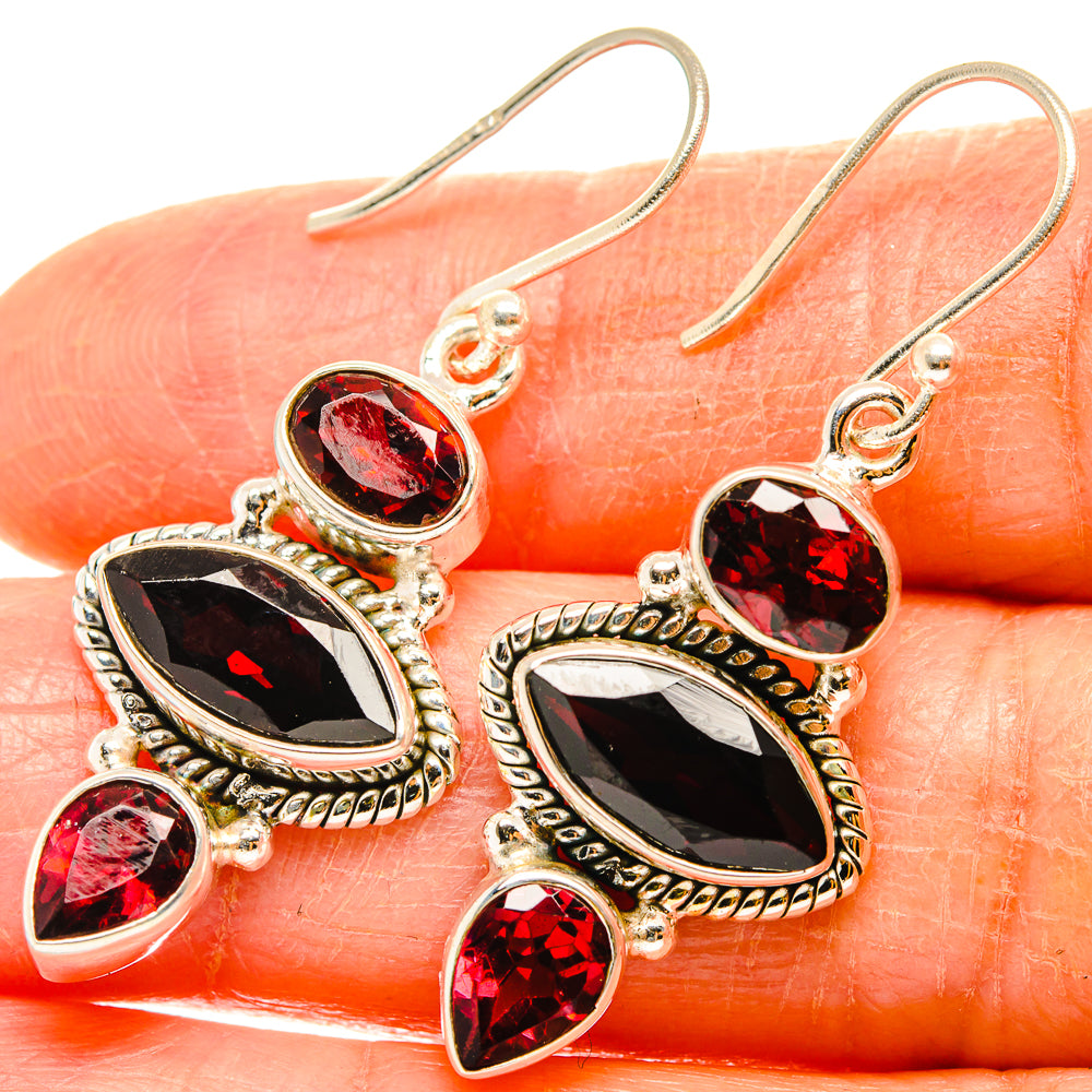 Garnet Earrings handcrafted by Anasilvercos - EARR426935