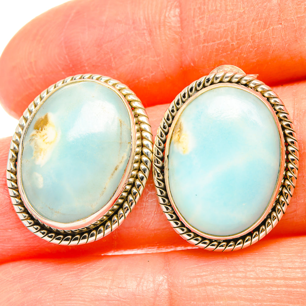 Larimar Earrings handcrafted by Anasilvercos - EARR426963