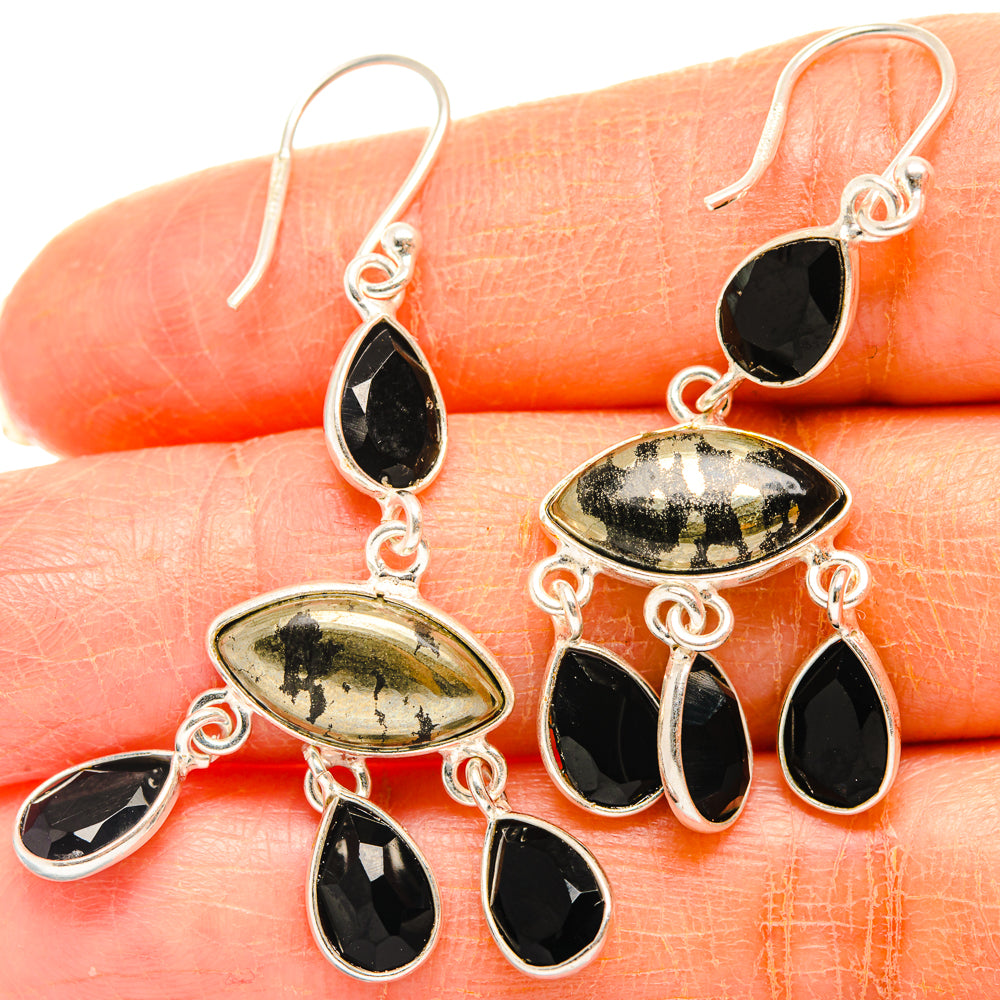 Black Onyx Earrings handcrafted by Anasilvercos - EARR427009