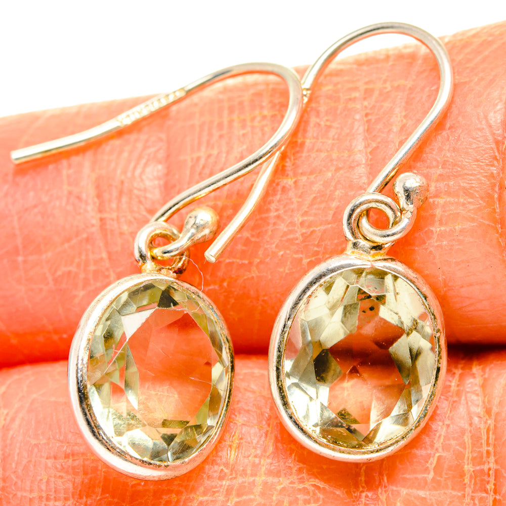 Green Amethyst Earrings handcrafted by Anasilvercos - EARR427033