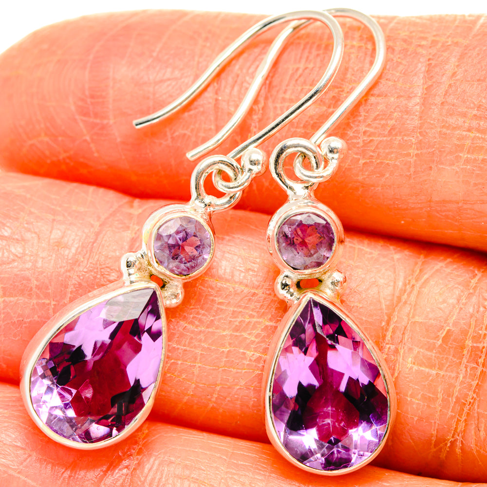 Amethyst Earrings handcrafted by Anasilvercos - EARR427045
