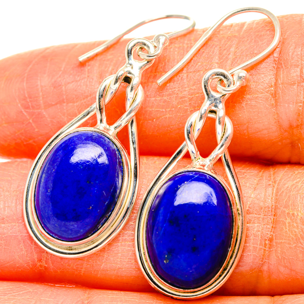 Lapis Lazuli Earrings handcrafted by Anasilvercos - EARR427050