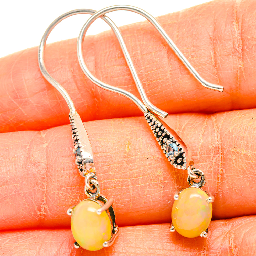 Ethiopian Opal Earrings handcrafted by Anasilvercos - EARR427060
