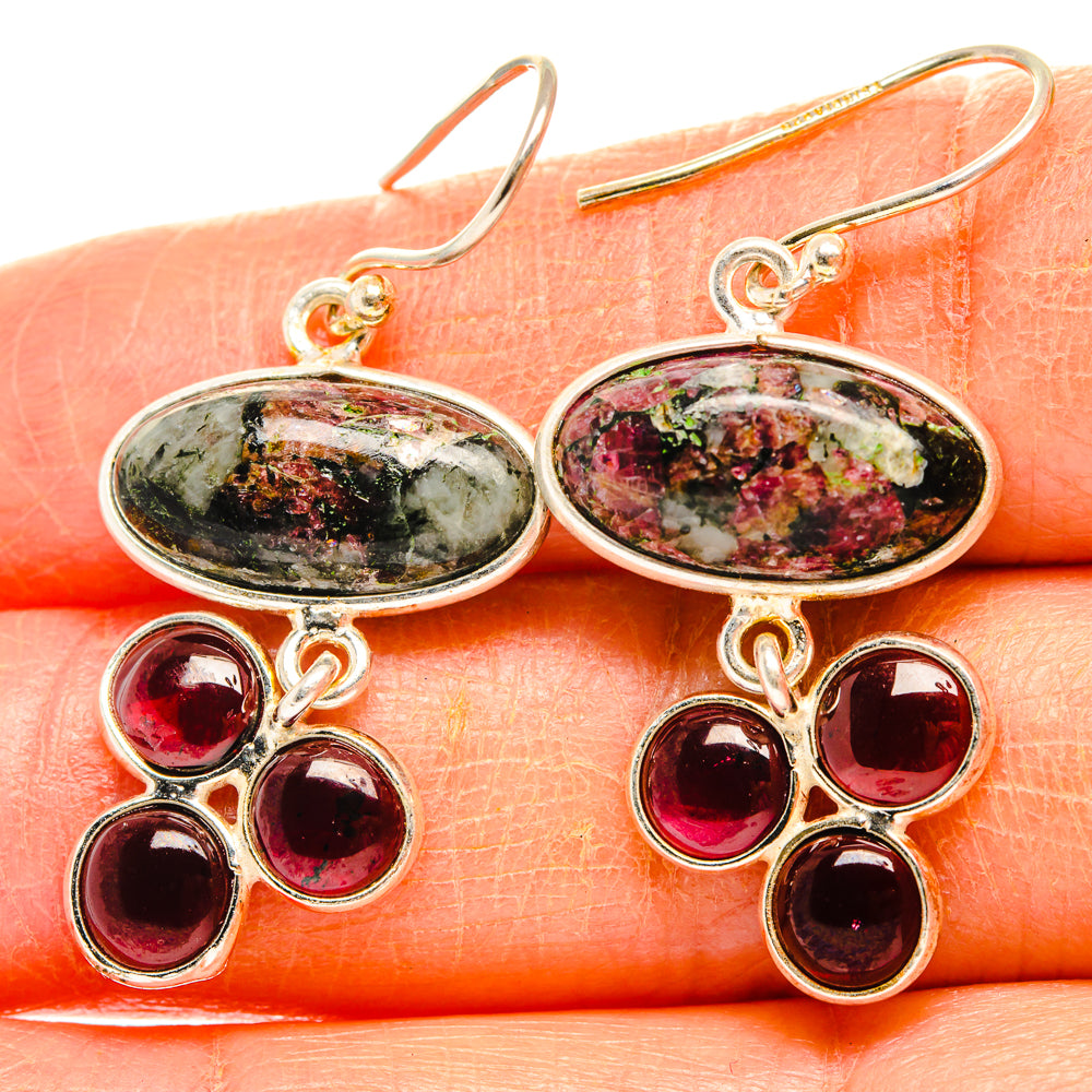 Russian Eudialyte Earrings handcrafted by Anasilvercos - EARR427069