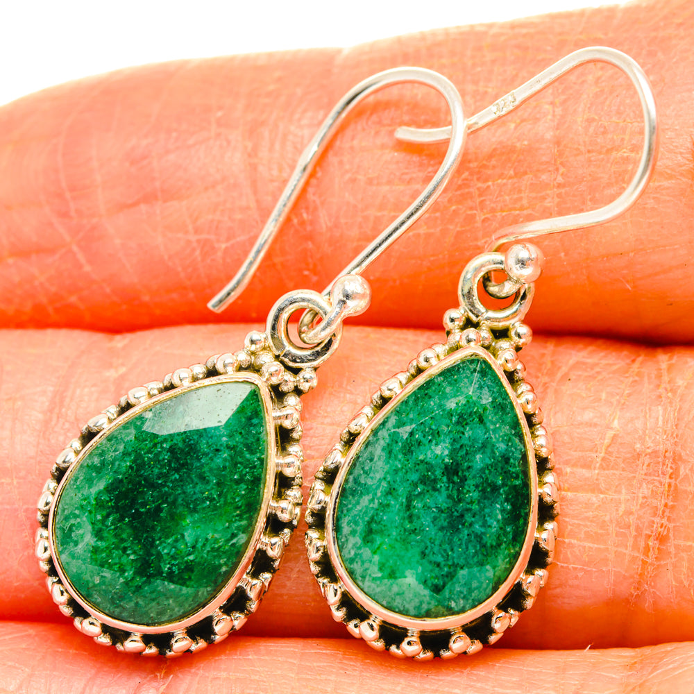 Green Sillimanite Earrings handcrafted by Anasilvercos - EARR427089