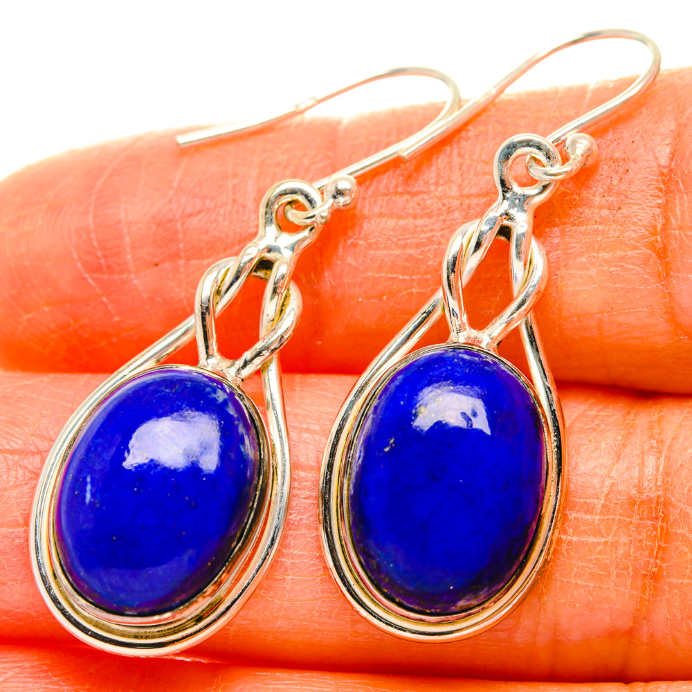Lapis Lazuli Earrings handcrafted by Anasilvercos - EARR427107