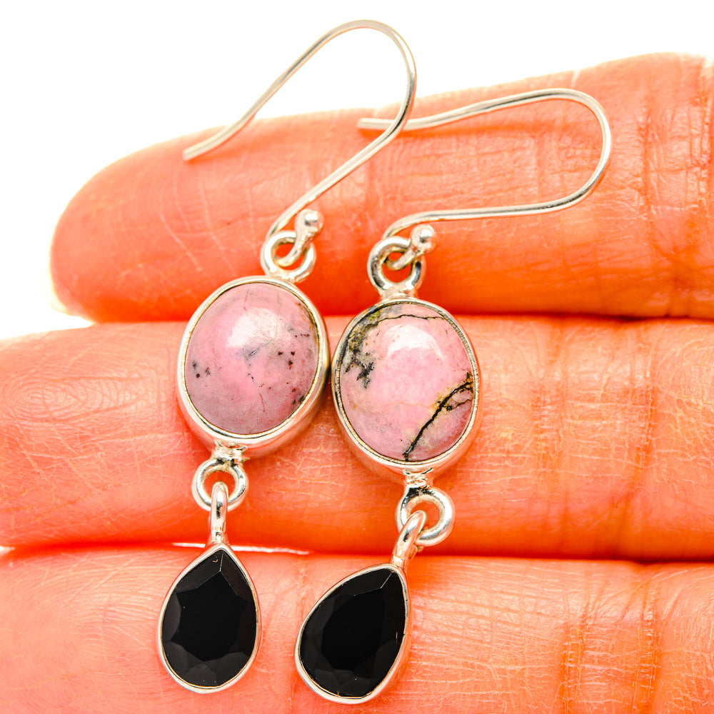 Rhodonite Earrings handcrafted by Anasilvercos - EARR427108
