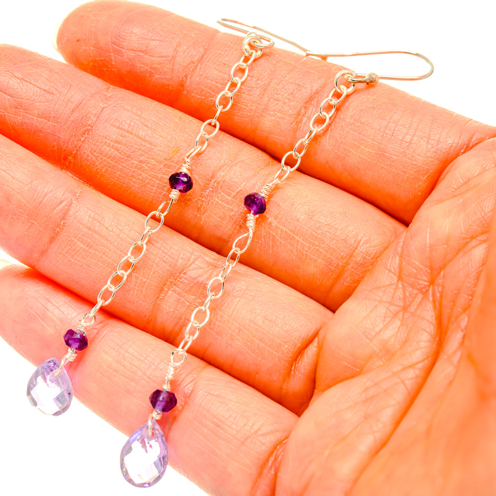 Amethyst Earrings handcrafted by Anasilvercos - EARR427146