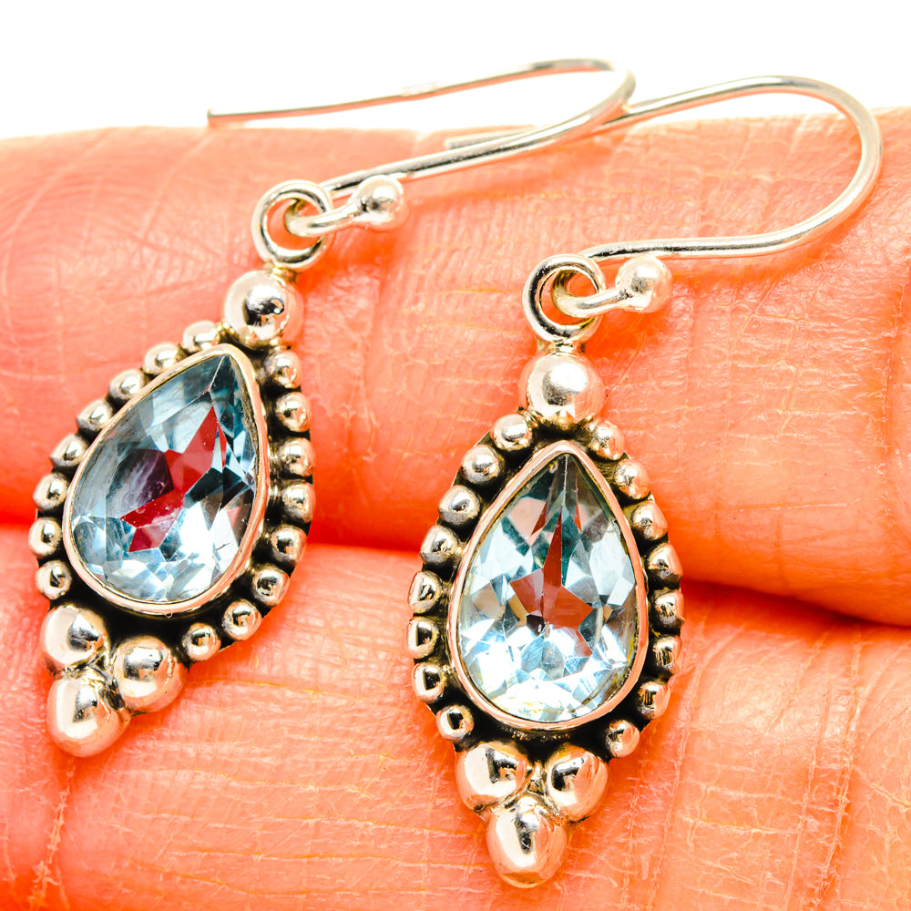 Blue Topaz Earrings handcrafted by Anasilvercos - EARR427160