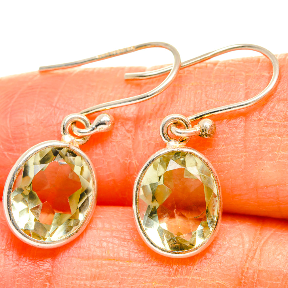 Green Amethyst Earrings handcrafted by Anasilvercos - EARR427171