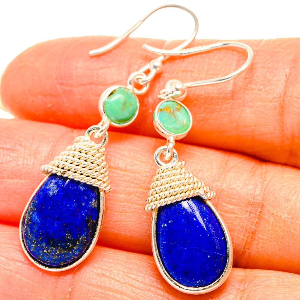 Lapis Lazuli Earrings handcrafted by Anasilvercos - EARR427182