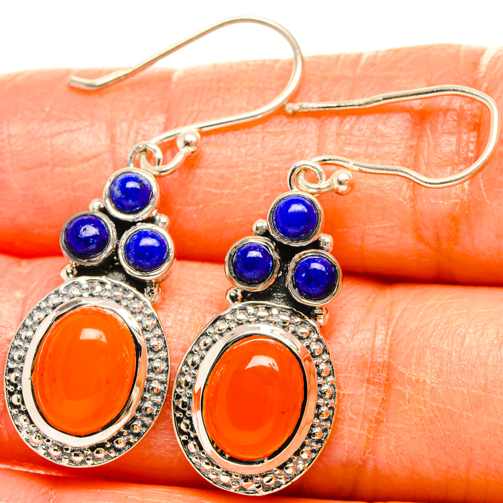 Carnelian Earrings handcrafted by Anasilvercos - EARR427187
