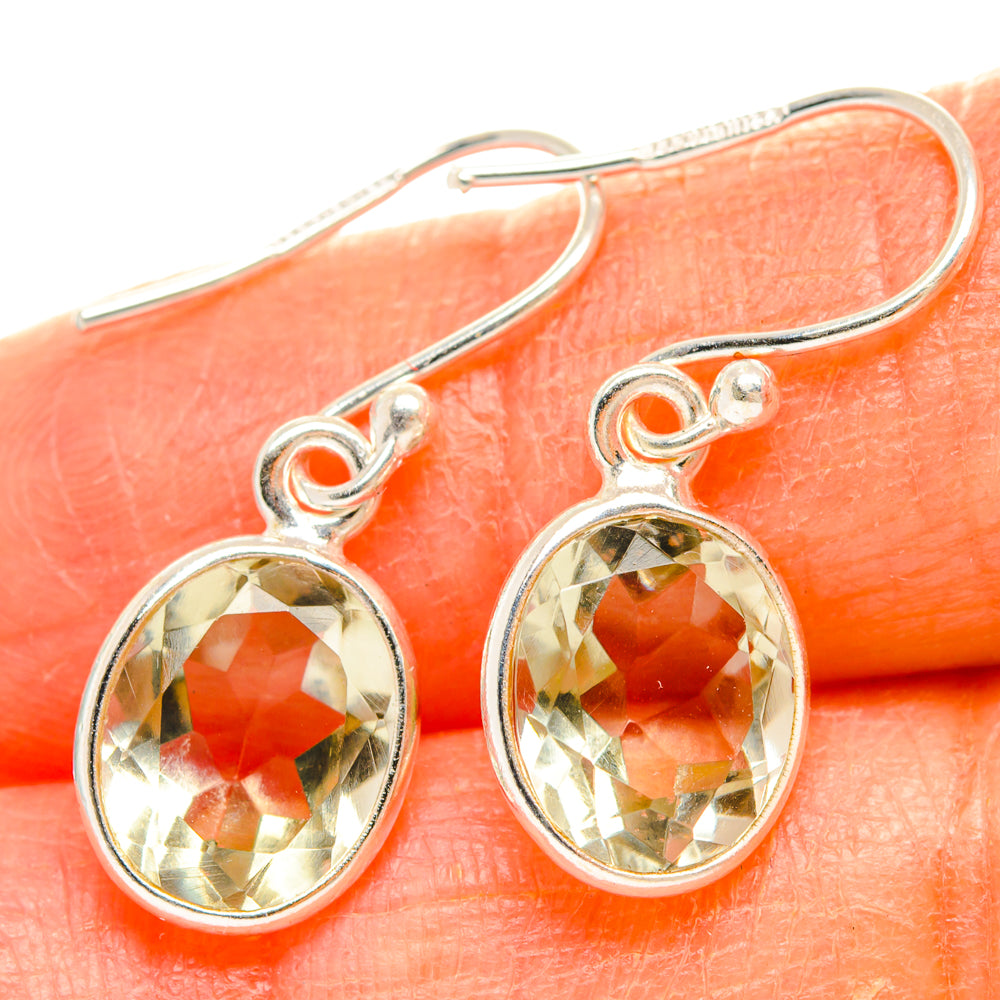 Green Amethyst Earrings handcrafted by Anasilvercos - EARR427204