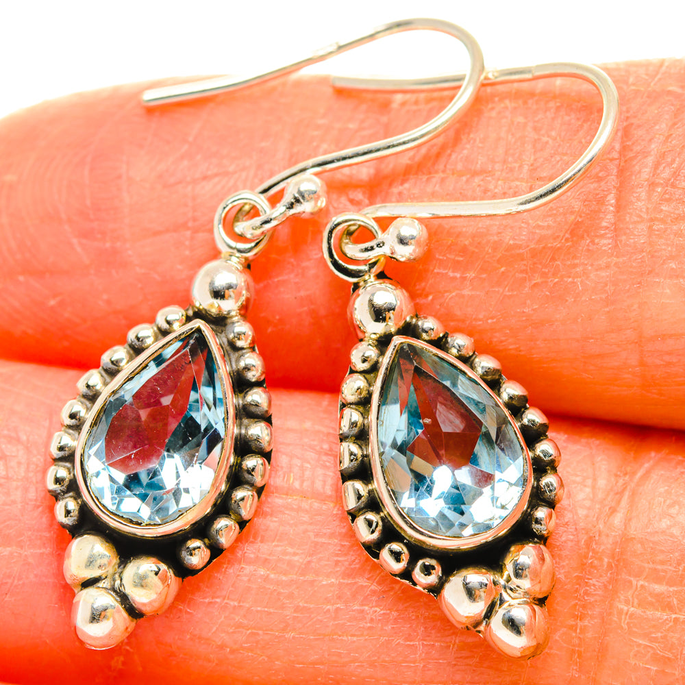 Blue Topaz Earrings handcrafted by Anasilvercos - EARR427207