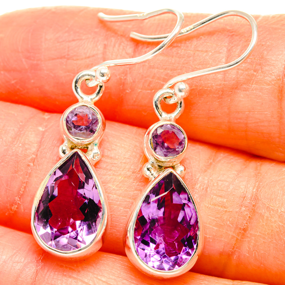 Amethyst Earrings handcrafted by Anasilvercos - EARR427214