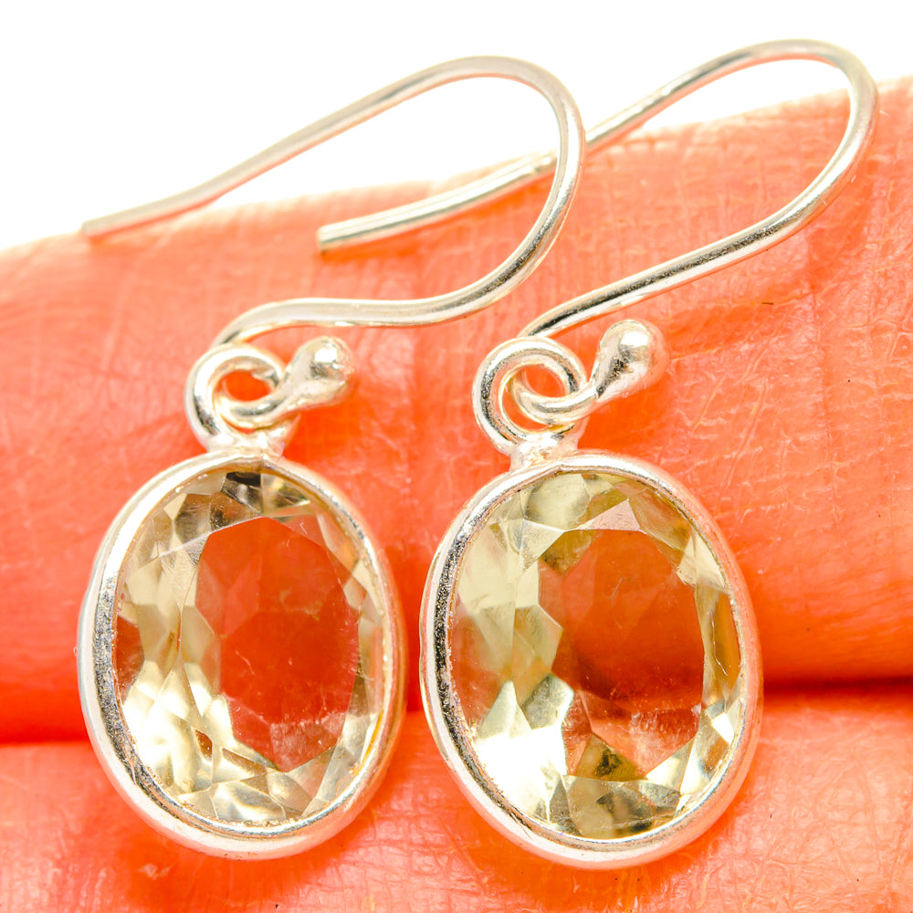 Green Amethyst Earrings handcrafted by Anasilvercos - EARR427247