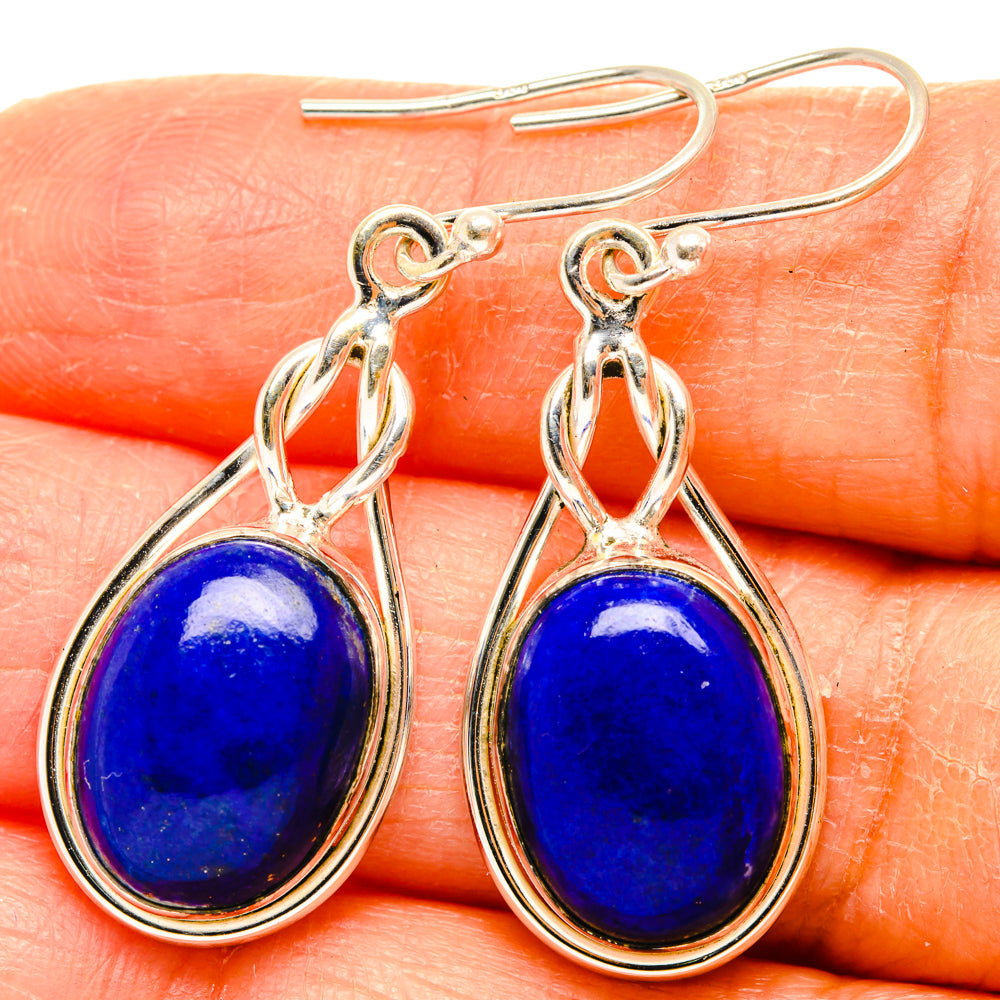Lapis Lazuli Earrings handcrafted by Anasilvercos - EARR427260