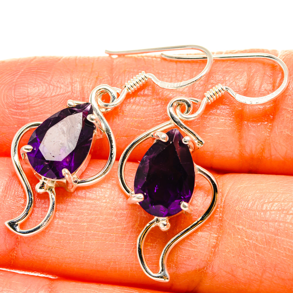 Amethyst Earrings handcrafted by Anasilvercos - EARR427280