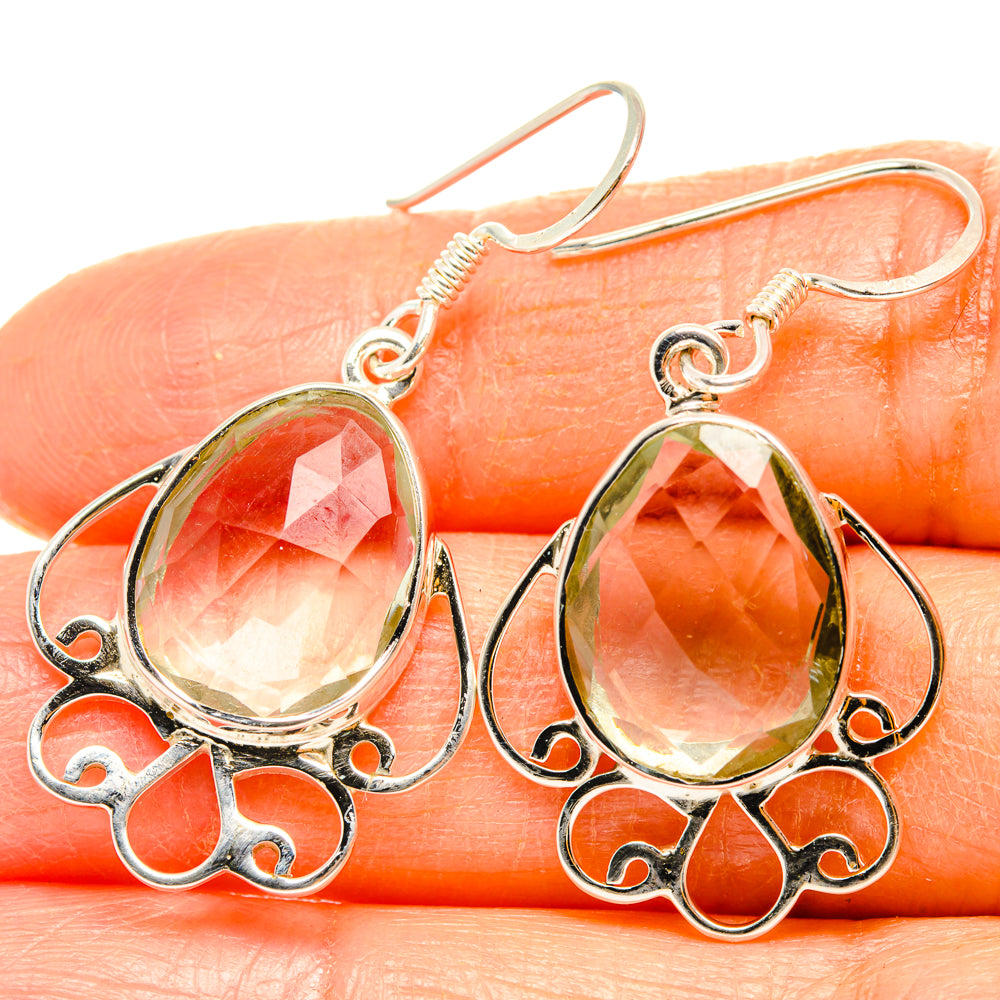 Green Amethyst Earrings handcrafted by Anasilvercos - EARR427290
