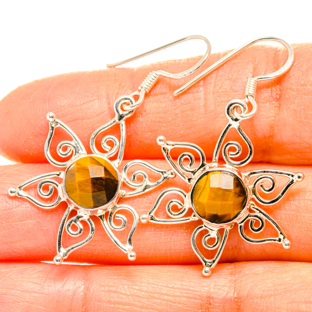 Tiger Eye Earrings handcrafted by Anasilvercos - EARR427301