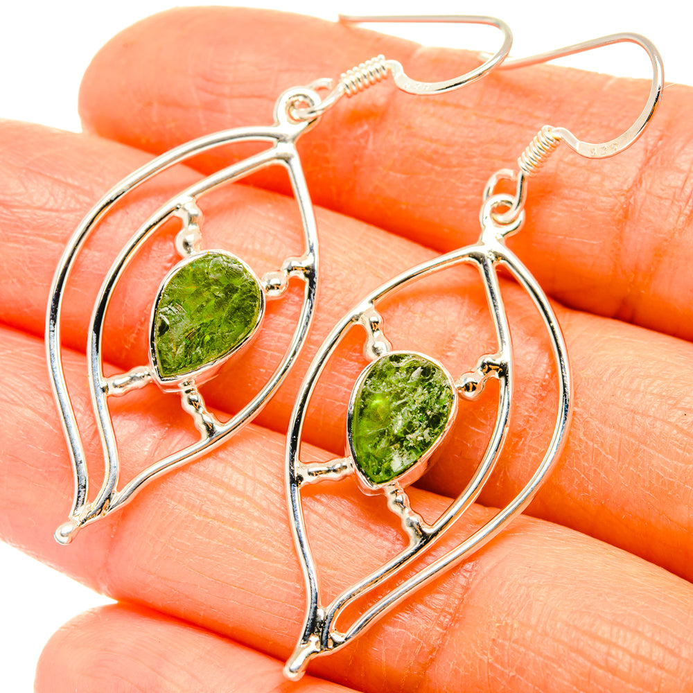 Green Tourmaline Earrings handcrafted by Anasilvercos - EARR427305