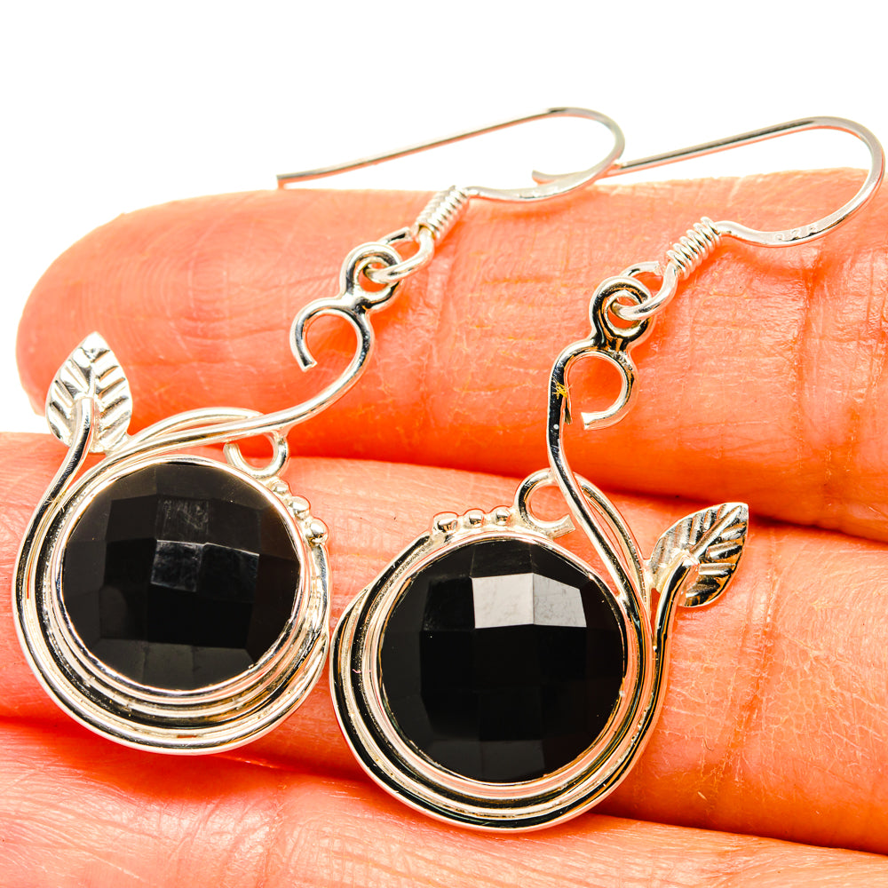 Black Onyx Earrings handcrafted by Anasilvercos - EARR427310