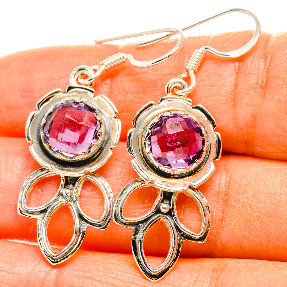 Amethyst Earrings handcrafted by Anasilvercos - EARR427313