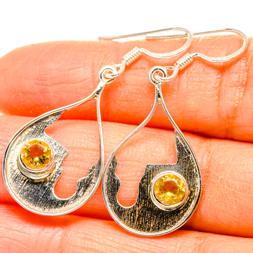 Citrine Earrings handcrafted by Anasilvercos - EARR427315