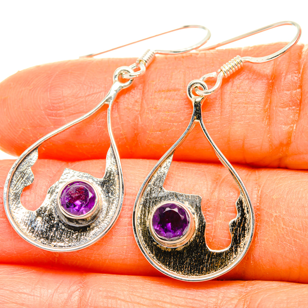 Amethyst Earrings handcrafted by Anasilvercos - EARR427324