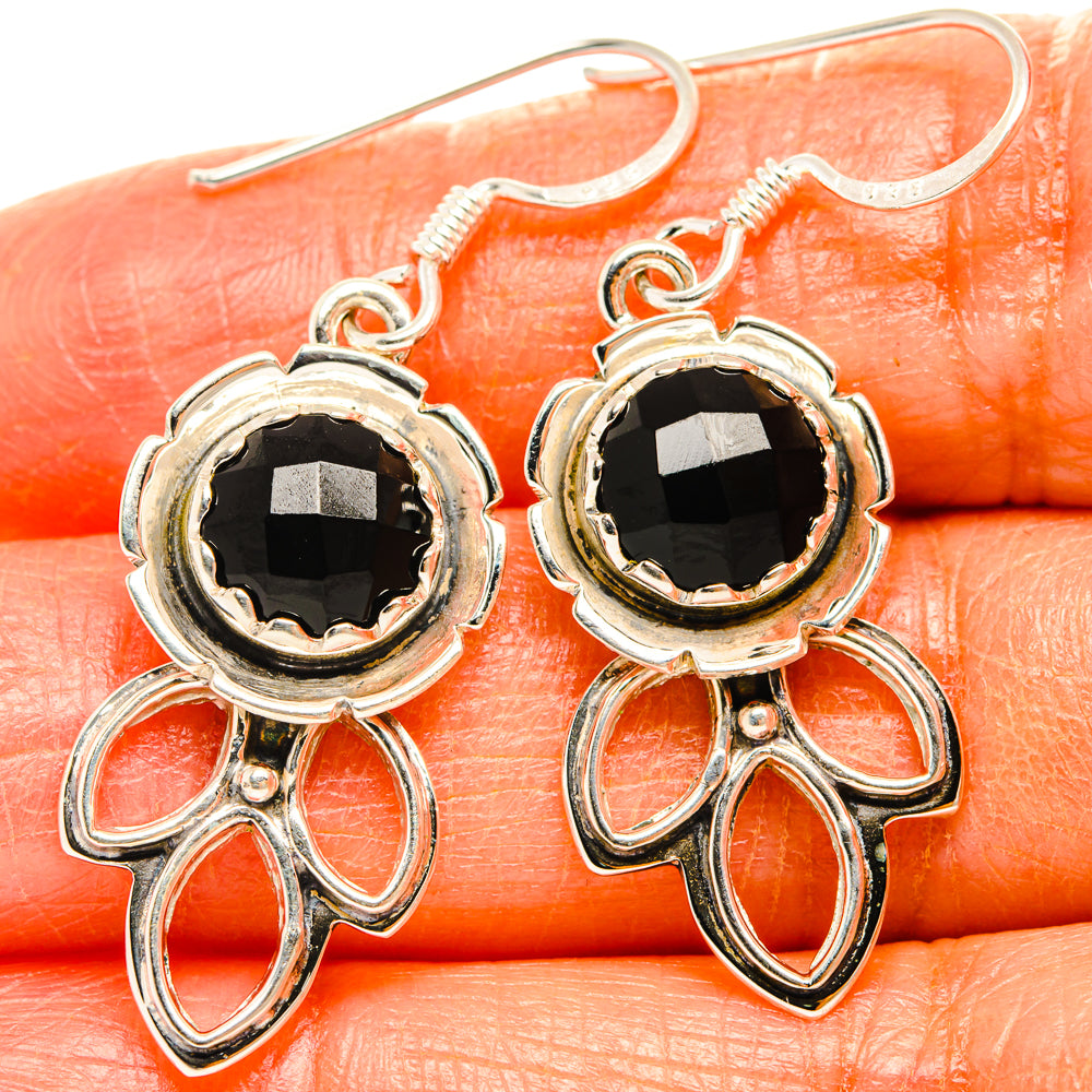 Black Onyx Earrings handcrafted by Anasilvercos - EARR427330
