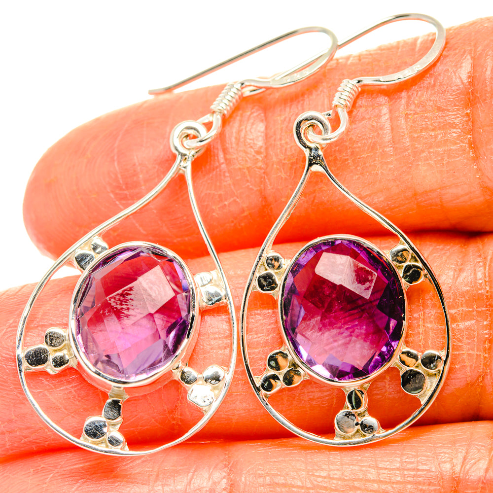 Amethyst Earrings handcrafted by Anasilvercos - EARR427333