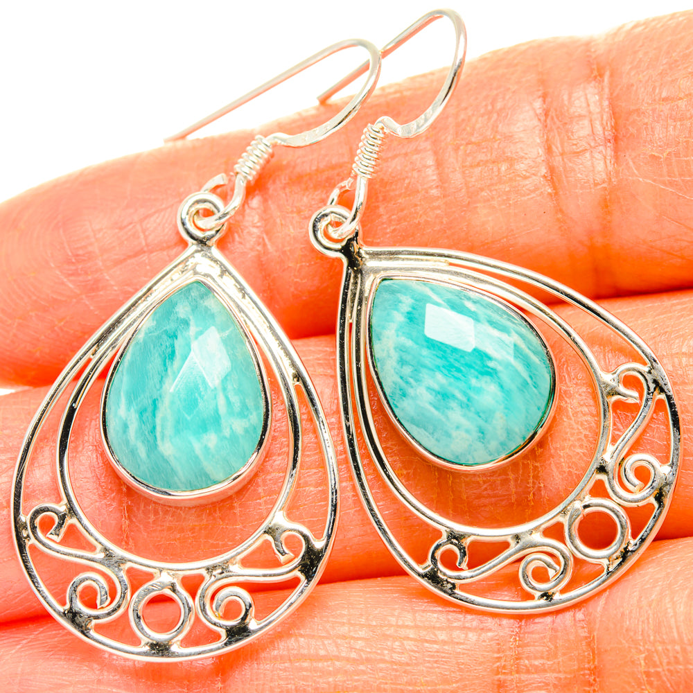 Amazonite Earrings handcrafted by Anasilvercos - EARR427335